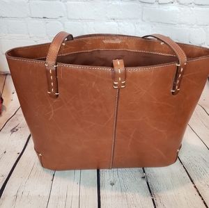 Brown leather bag